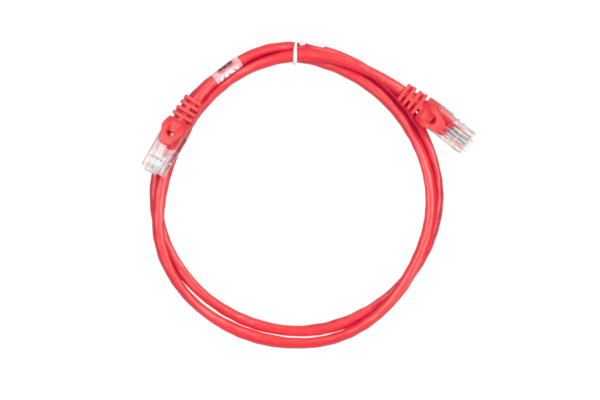 Патч-корд 2E САТ 5e, UTP, 1м, 26AWG, RJ45, 7/0.16, CCA, PVC, красный