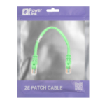 Patch Cable 2E Cat 5e, UTP, RJ45, 26AWG, 7/0.16 Cu, 0.20 m, PVC, Green