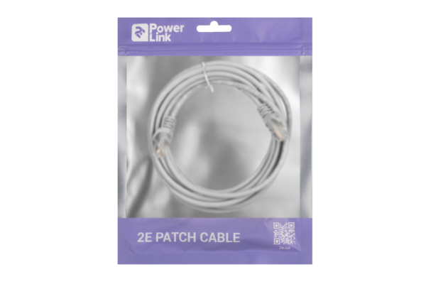 Патч-корд 2E САТ 5e, UTP, 3.50м, 26AWG, RJ45, 7/0.16, Cu, PVC, серый