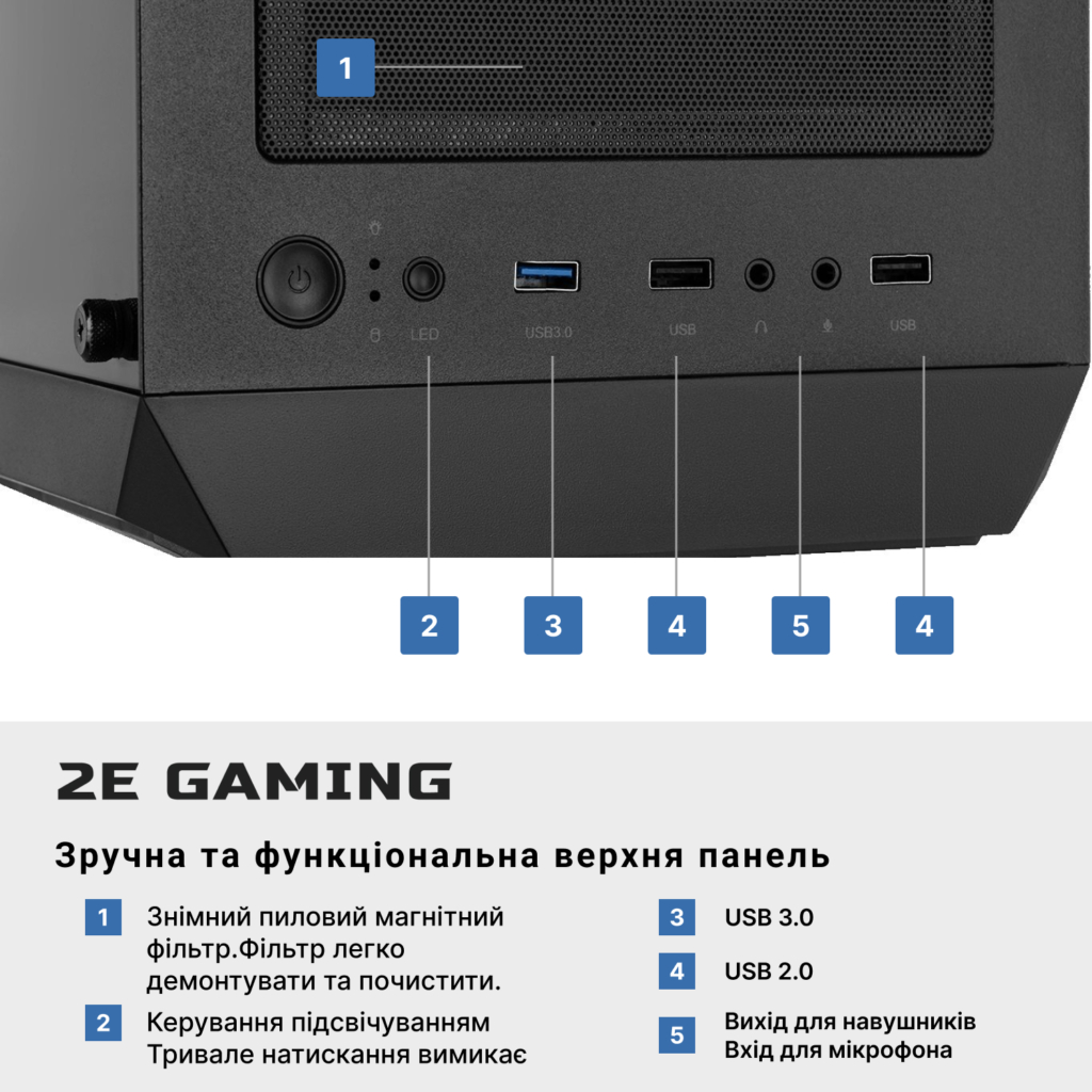 2E 2E PC Complex Gaming AMD R5-5600, 16Gb, F1TB, NVD1660S-6, B550, G338, 600W, FreeDos