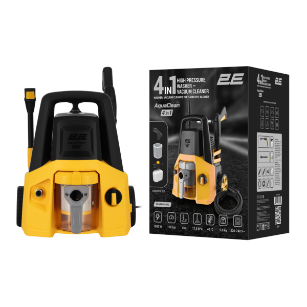 Минимойка высокого давления 2E AquaClean 4в1 1600Вт 130бар 480л/ч шланг 8м 11кг