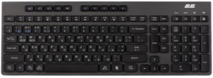 Клавиатура мембранная 2E KS280 120key, WL/BT, EN/UK/RU, silent, чёрно-серая