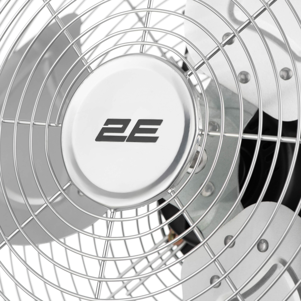 Вентилятор напольный 2E PowerWind 30C профессиональный, 30см, 60Вт, кнопки, двигатель медь 100%, серебристый