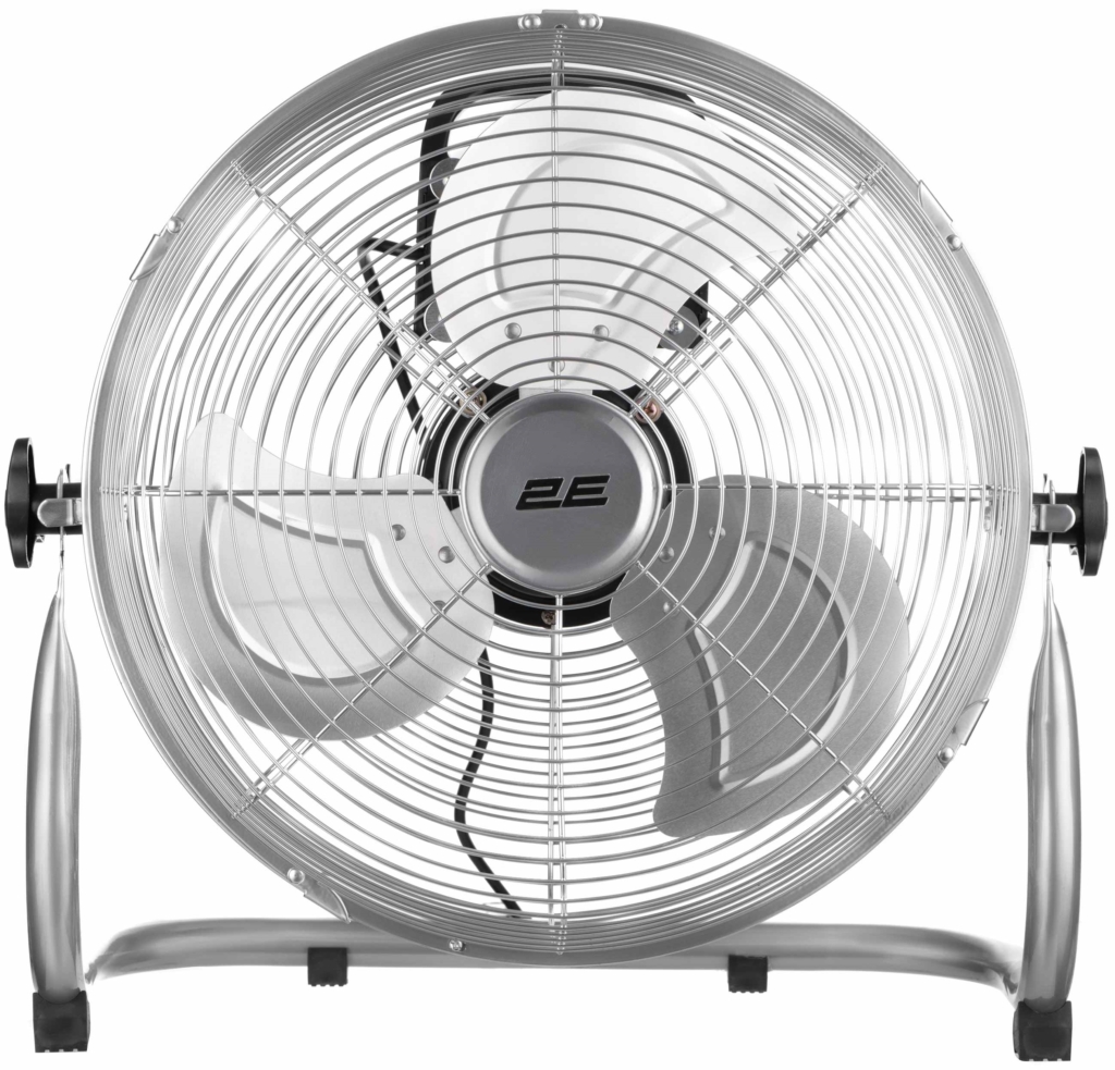 Вентилятор напольный 2E PowerWind 30C профессиональный, 30см, 60Вт, кнопки, двигатель медь 100%, серебристый