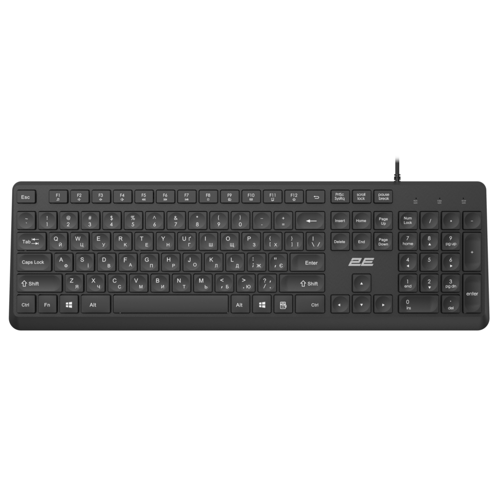 2E Keyboard membrane KS405 104key, USB-A, EN/UK, black
