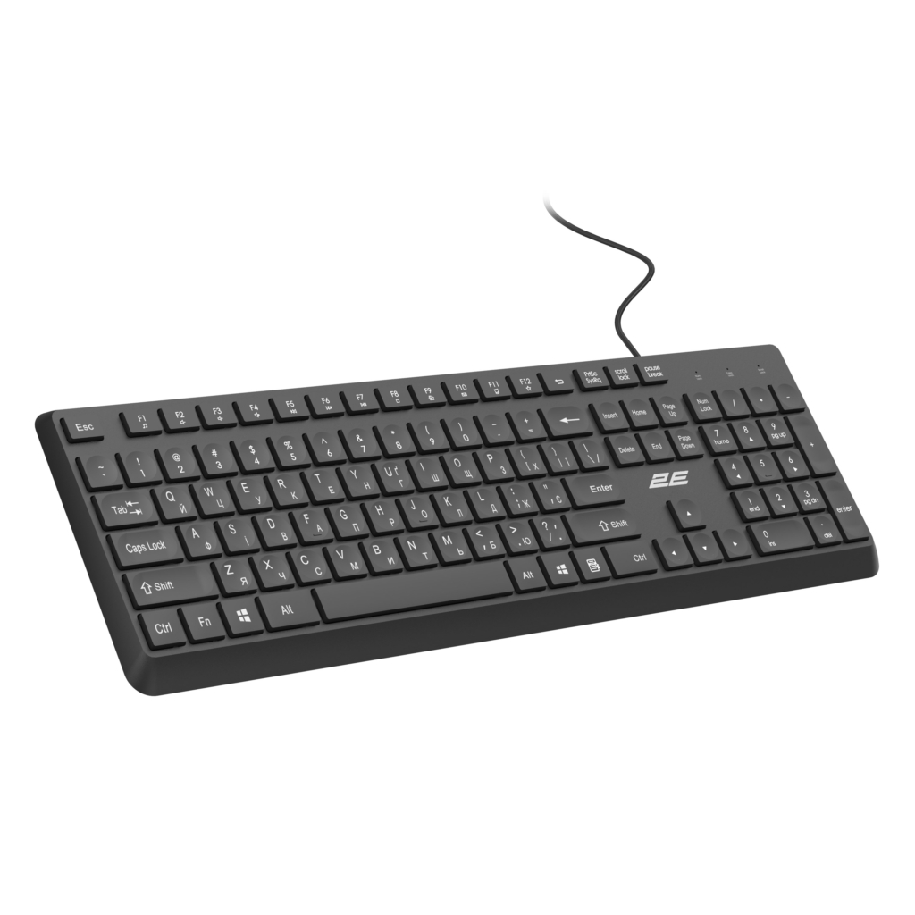 2E Keyboard membrane KS405 104key, USB-A, EN/UK, black
