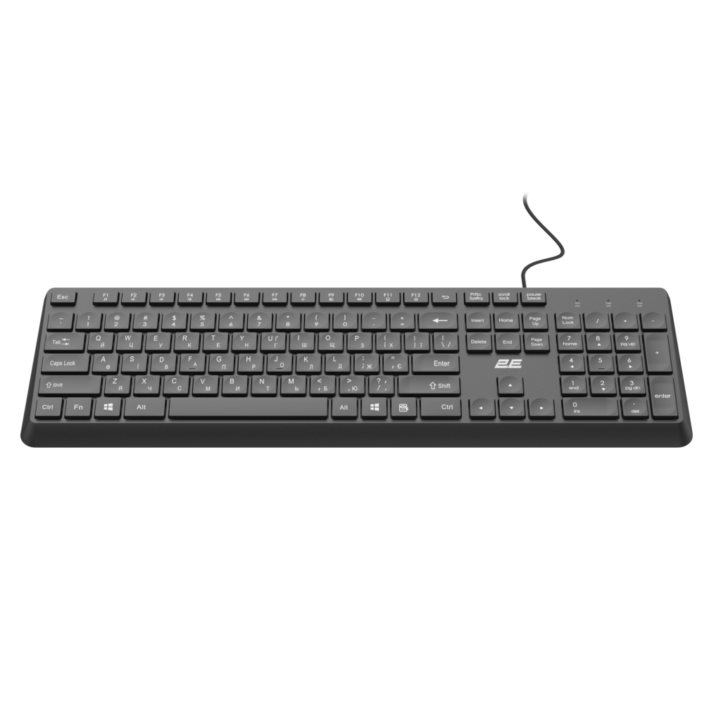 2E Keyboard membrane KS405 104key, USB-A, EN/UK, black