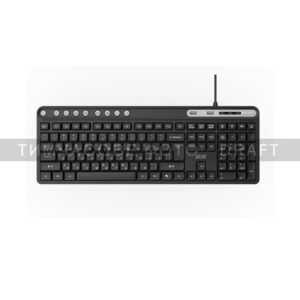 2E Membrane keyboard KS1100 104key, 2xUSB HUB, USB-A, EN/UK, black
