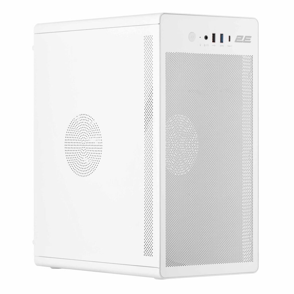 Корпус 2E Credo V285W без БП, 1xUSB3.0, 1х USB 2.0, 1xUSB Type-C, 1×120мм, VGA 300мм, mATX, белый