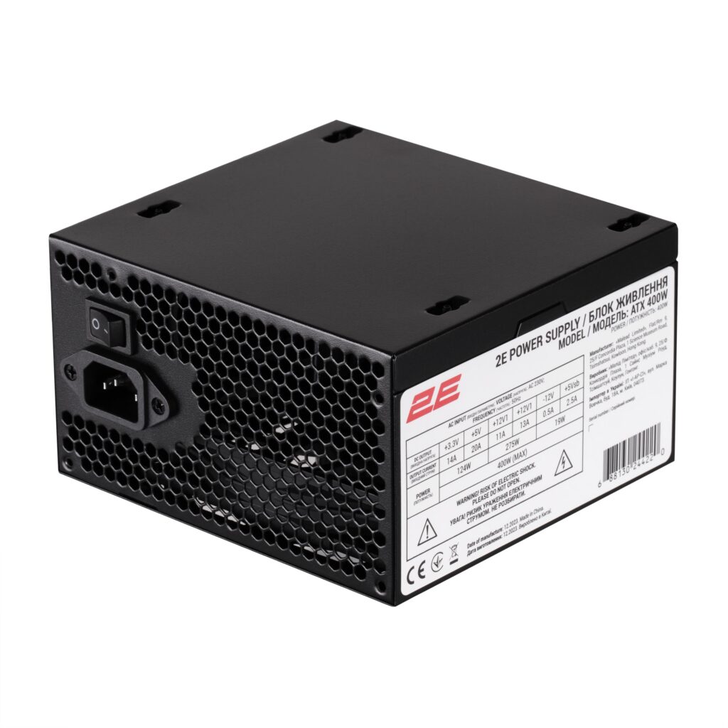 Корпус 2E Credo V500B-400 с БП 2E ATX400, 1xUSB3.0, 1х USB 2.0, 1xUSB Type-C, 1×120мм, VGA 310мм, ATX, чёрный