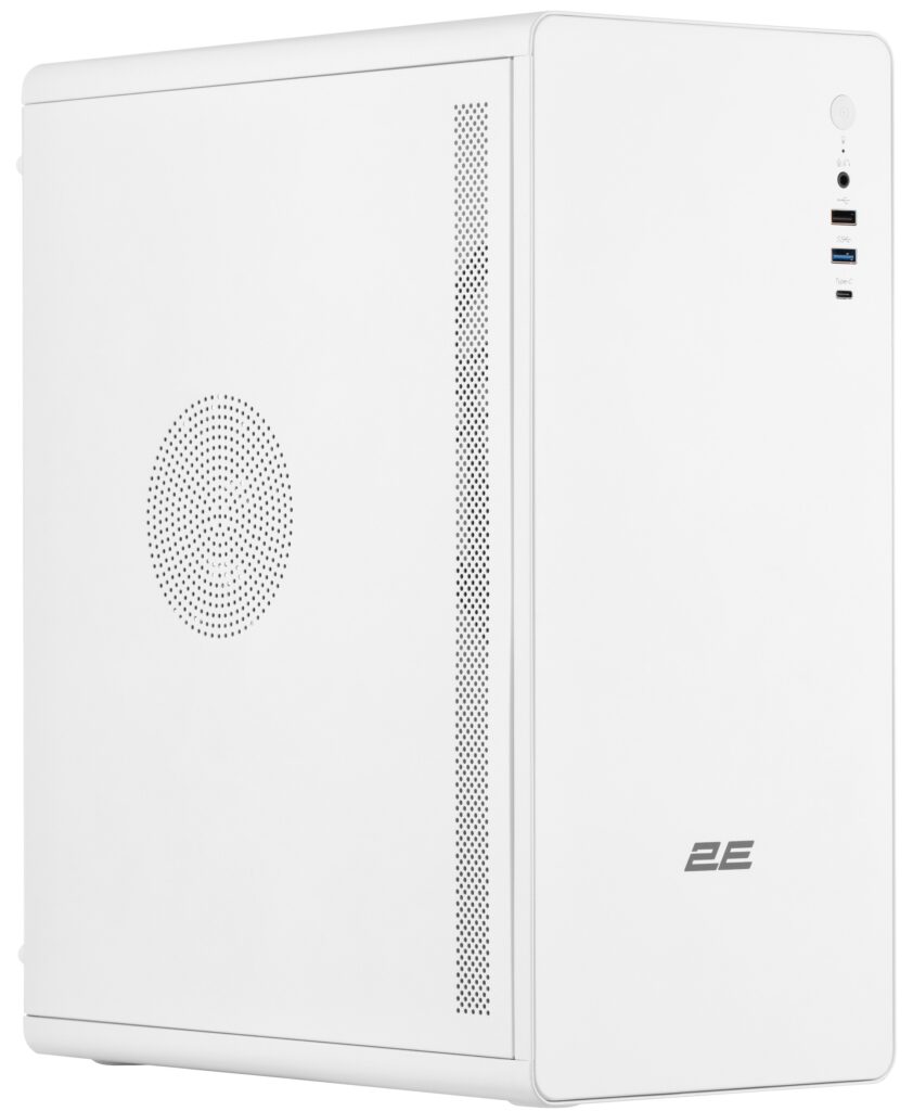 2E-V500W, PC case 2E Credo V500W without PSU, 1xUSB3.0, 1х USB 2.0, 1xUSB Type-C, 1x120mm, VGA 310mm, ATX, white