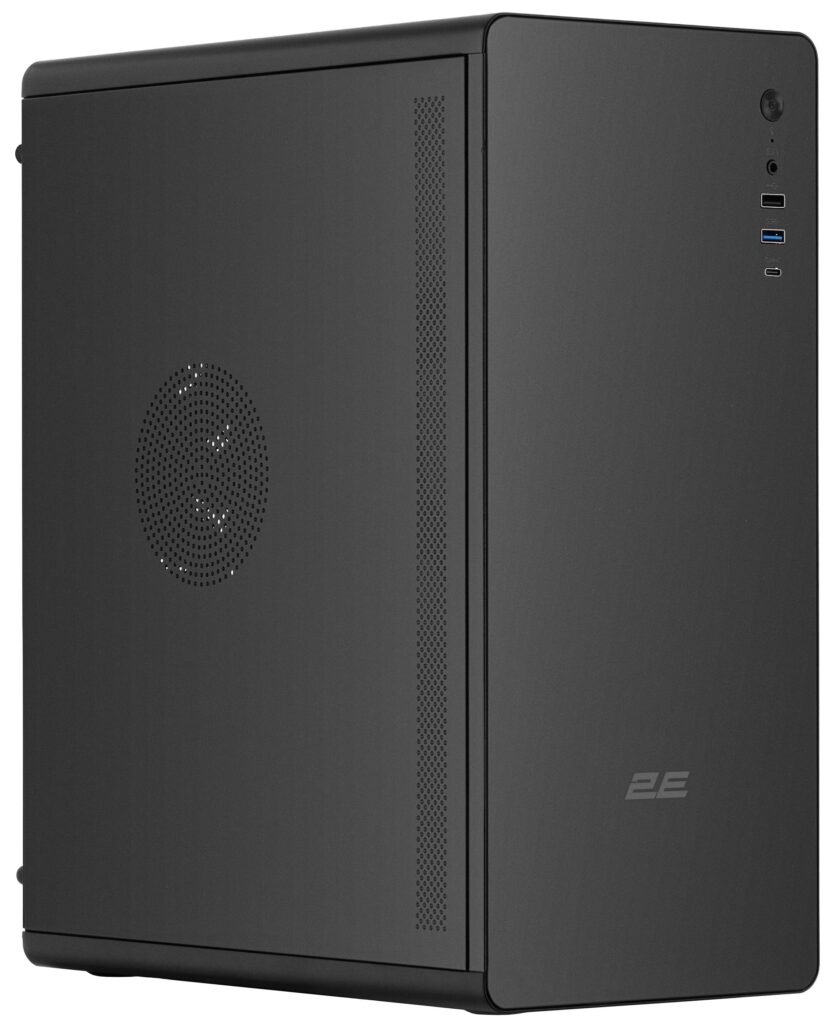 2E-V500B, PC case 2E Credo V500B without PSU, 1xUSB3.0, 1х USB 2.0, 1xUSB Type-C, 1x120mm, VGA 310mm, ATX, black