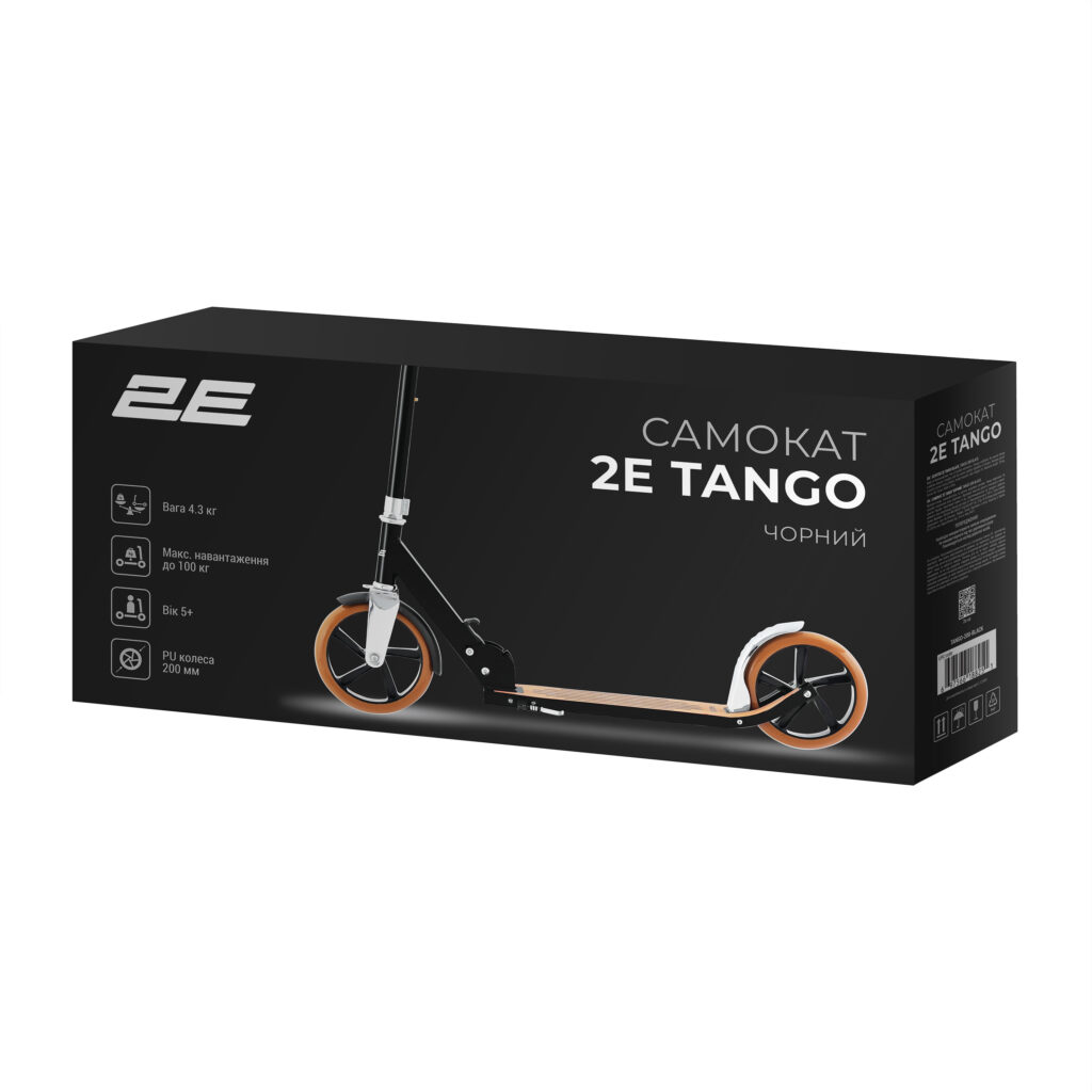 Самокат 2Е Tango черный