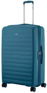 2E Suitcase Large, Aero, polypropylen, 99/119L, TSA, 4 wheels, EXP, teal blue