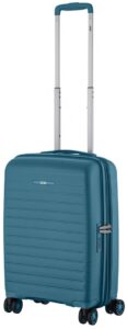 2E Suitcase Small, Aero, polypropylen, 35/44 L, TSA, 4 wheels, EXP, teal blue
