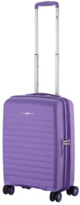 2E Suitcase Small, Aero, polypropylen, 35/44 L, TSA, 4 wheels, EXP, lavender