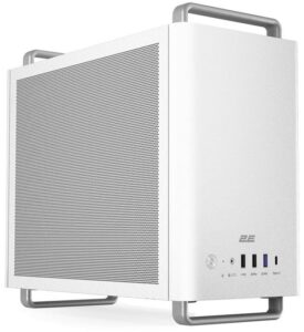 2E PC case 2E Credo Mesh V300W-MH without PSU, 2xUSB3.0, 1х USB 2.0, 1xUSB Type-C, 1x90mm, VGA 310mm, mATX, white