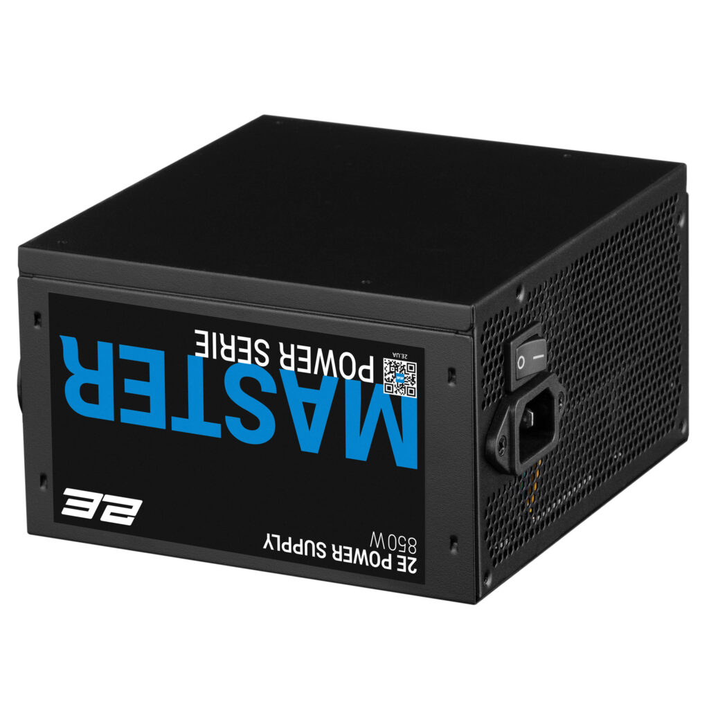 2E PSU Master Power  (850W), >80%, 80+ White, 120mm, 1xMB 24pin(20+4), 1xCPU 8pin(4+4), 3xMolex, 5xSATA, 4xPCIe 8pin(6+2)