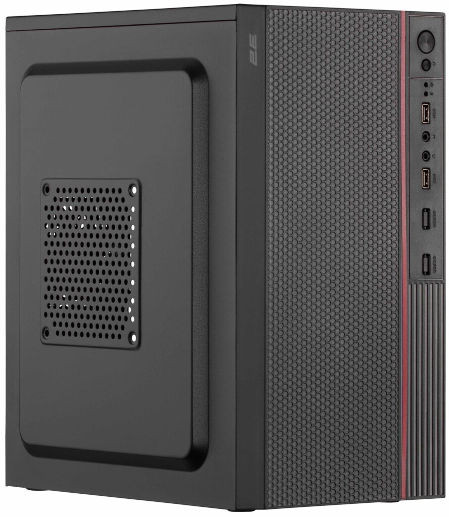 2E PC case TeamX TMX03 with 2E ATX500W, 2xUSB3.0, 1x80mm, VGA 220mm, mATX, black