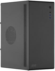 PC case 2E Credo V200B without PSU, 2xUSB3.0, 1x80mm, VGA 250mm, mATX, Black