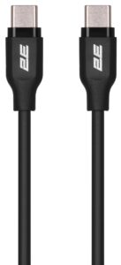 Кабель 2E USB-C – USB-C, Glow, 60W, 1m, black