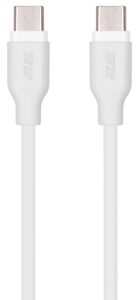 2E Кабель USB-C – USB-C Glow 60W 1m White