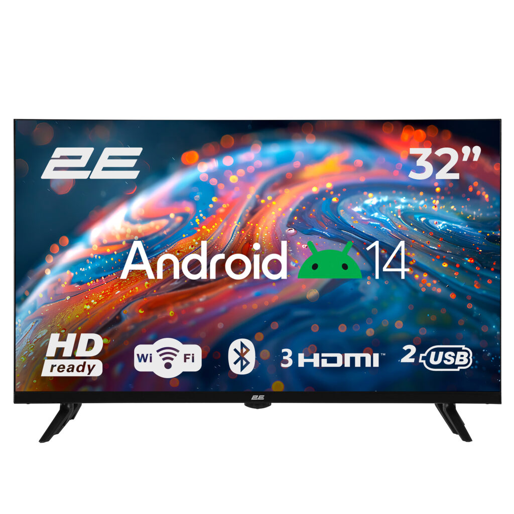 TV Set 32″ 2E LED HD 60Hz Smart Android Black