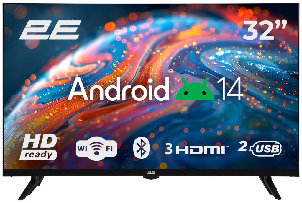 TV Set 32″ 2E LED HD 60Hz Smart Android Black