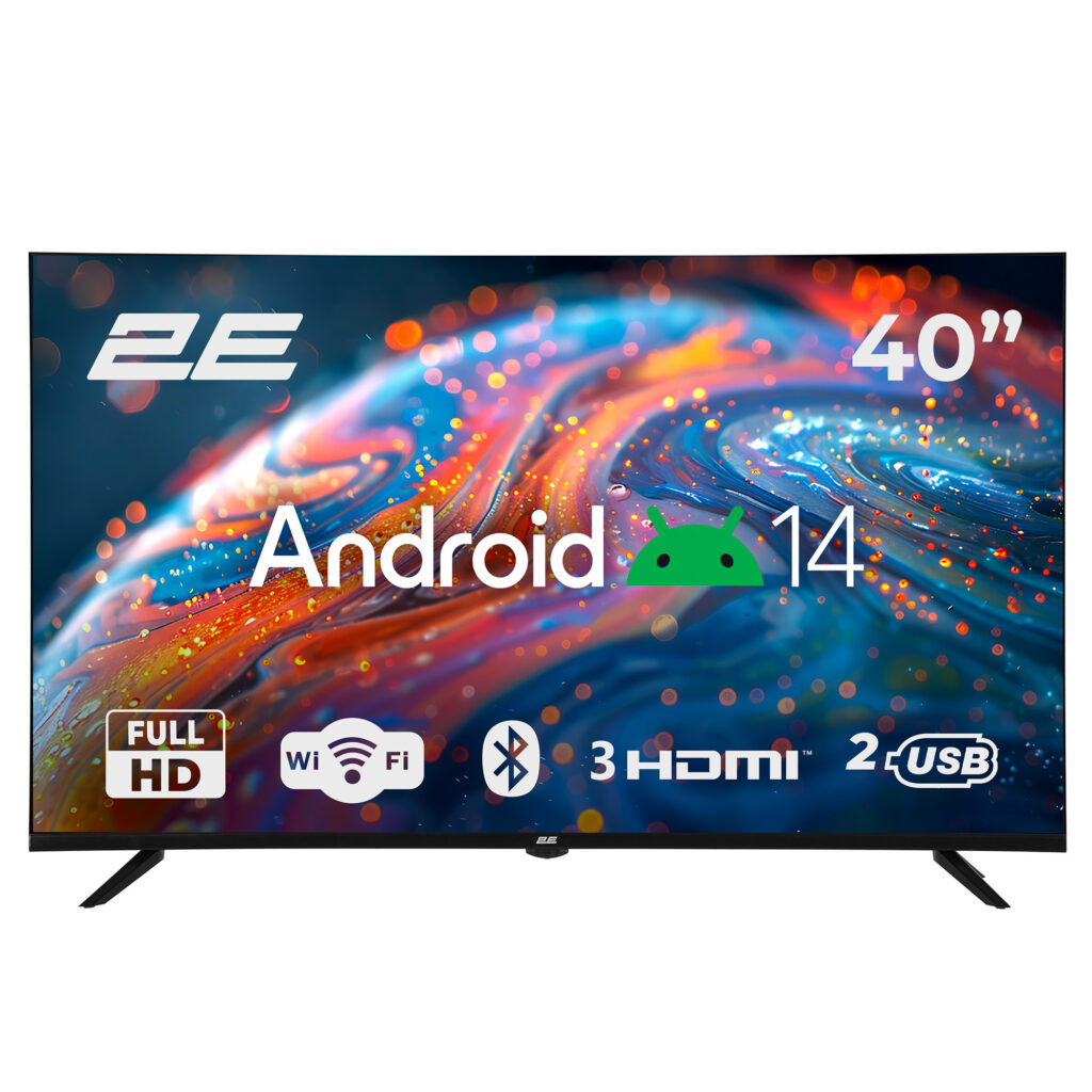 Телевізор 40″ 2E LED FHD 60Hz Smart Android Black