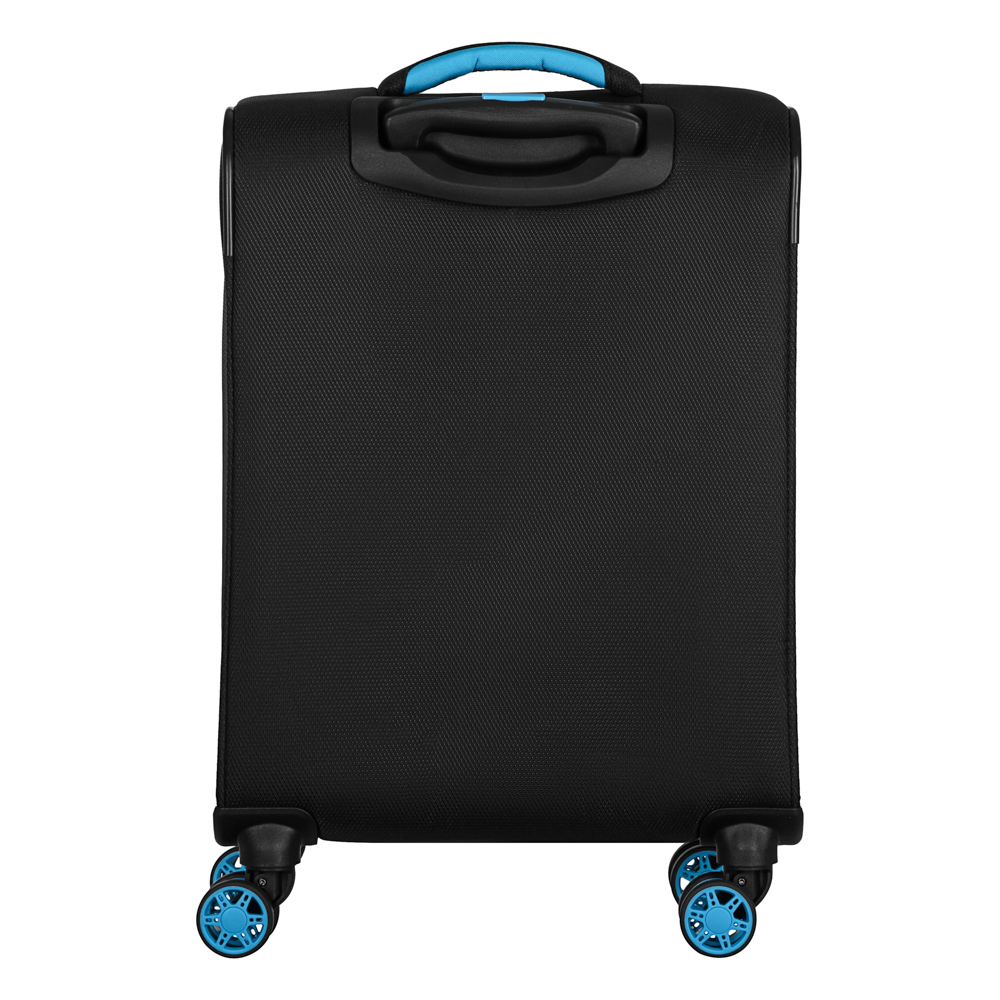 2E Suitcase Small, Trek, polyester, 35L, TSA, 4 wheels, black