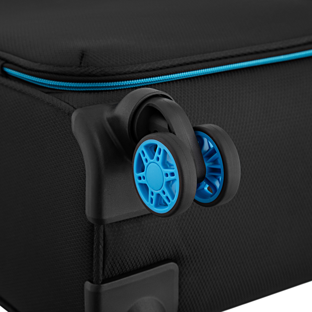 2E Suitcase Small, Trek, polyester, 35L, TSA, 4 wheels, black