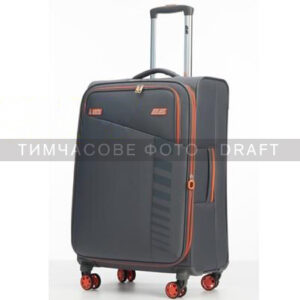 2E Suitcase Middle, Trek, polyester, 64/78 L, TSA, 4 wheels, EXP, grey