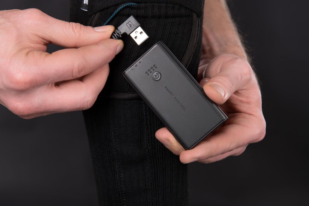 Носки с подогревом 2E Race Black с дистанционным контроллером, размер L