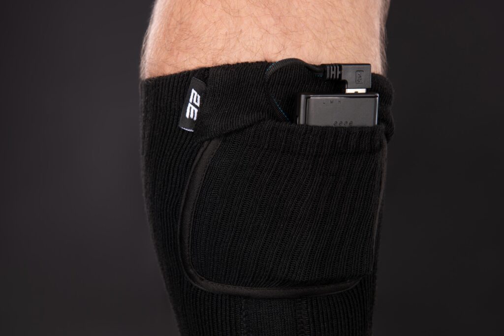 Носки с подогревом 2E Race Black с дистанционным контроллером, размер L