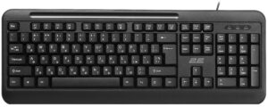 Клавіатура мембранна 2E KM1040 104key, USB-A, EN/UK/RU, чорний