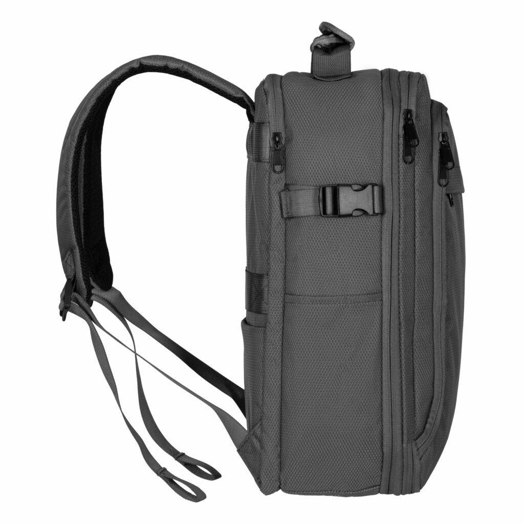 2E Travel backpack, Cabin size, polyester, EXP, 17/23l, with compartment for 16″ laptop, grey