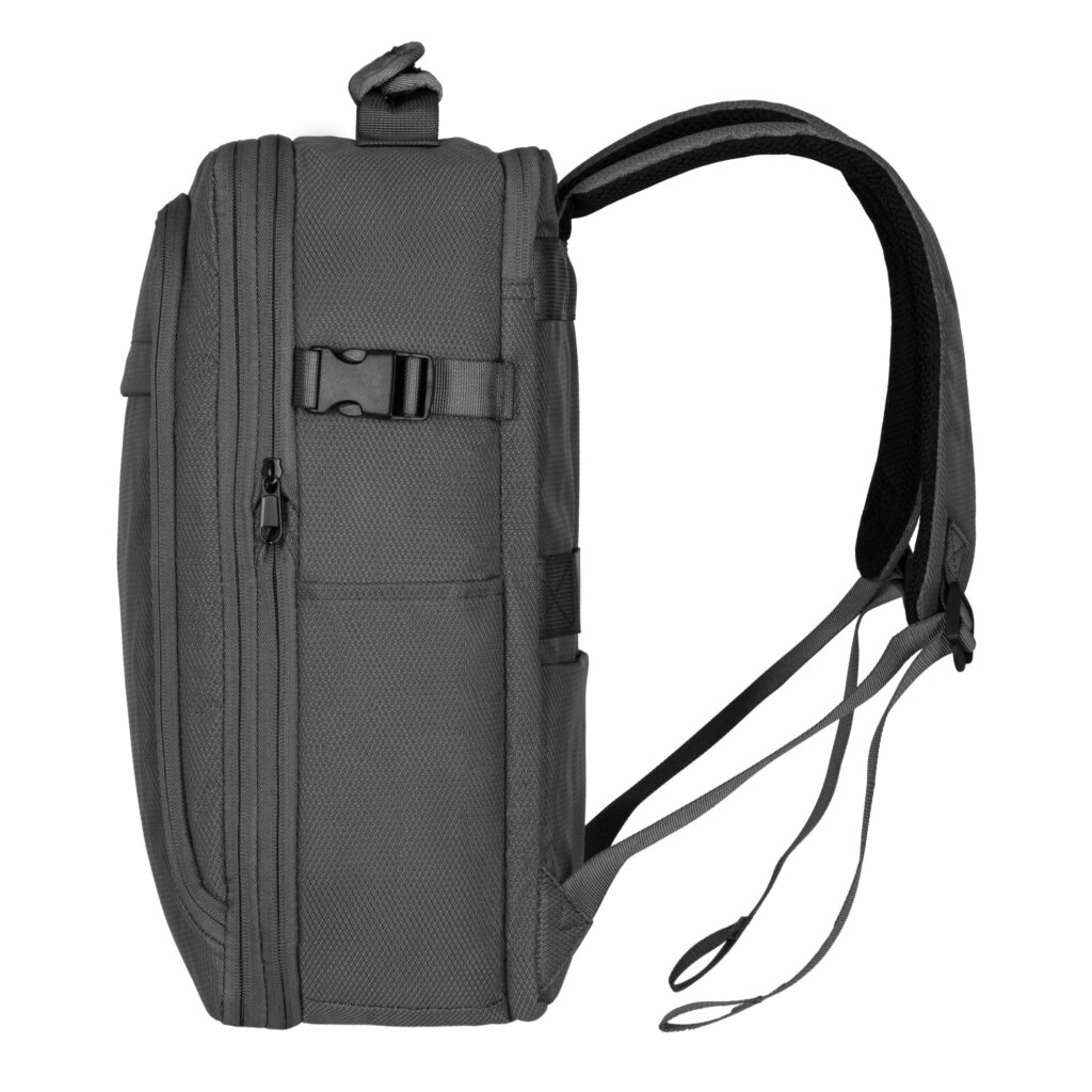 2E Travel backpack, Cabin size, polyester, EXP, 17/23l, with compartment for 16″ laptop, grey