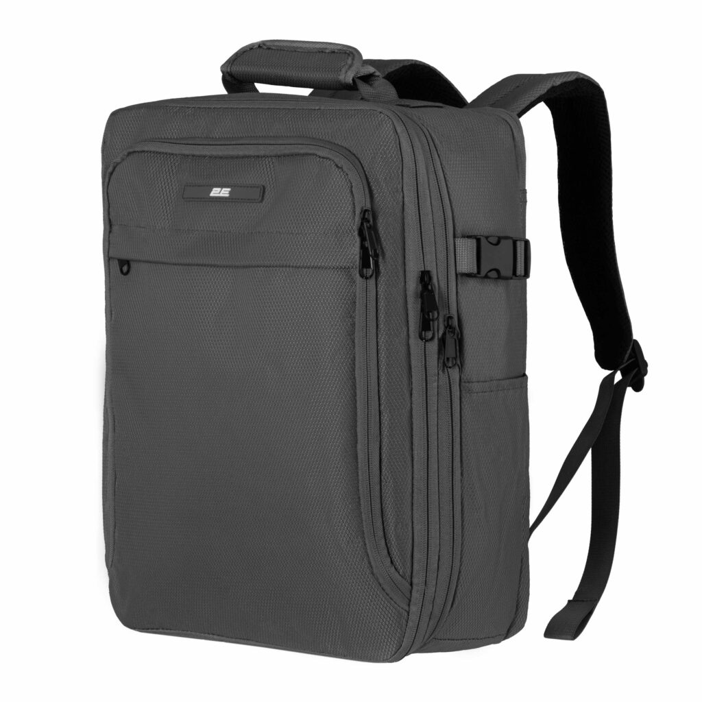 2E Travel backpack, Cabin size, polyester, EXP, 17/23l, with compartment for 16″ laptop, grey
