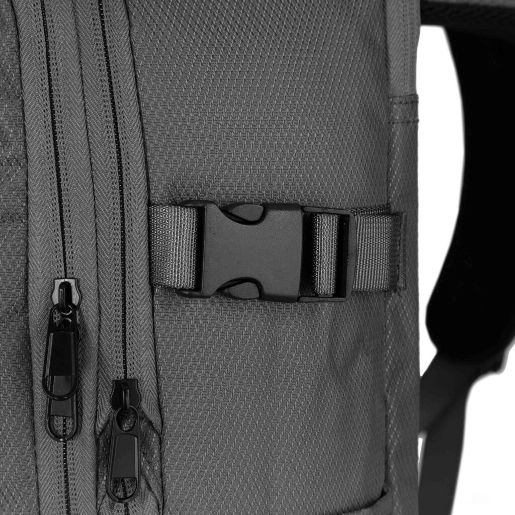 2E Travel backpack, Cabin size, polyester, EXP, 17/23l, with compartment for 16″ laptop, grey