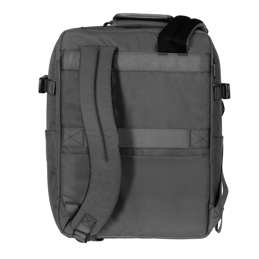 2E Travel backpack, Cabin size, polyester, EXP, 17/23l, with compartment for 16″ laptop, grey
