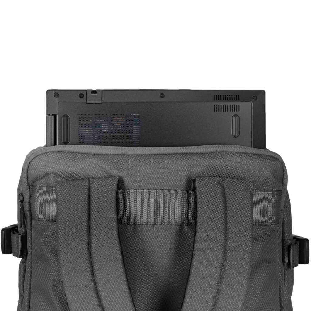 2E Travel backpack, Cabin size, polyester, EXP, 17/23l, with compartment for 16″ laptop, grey