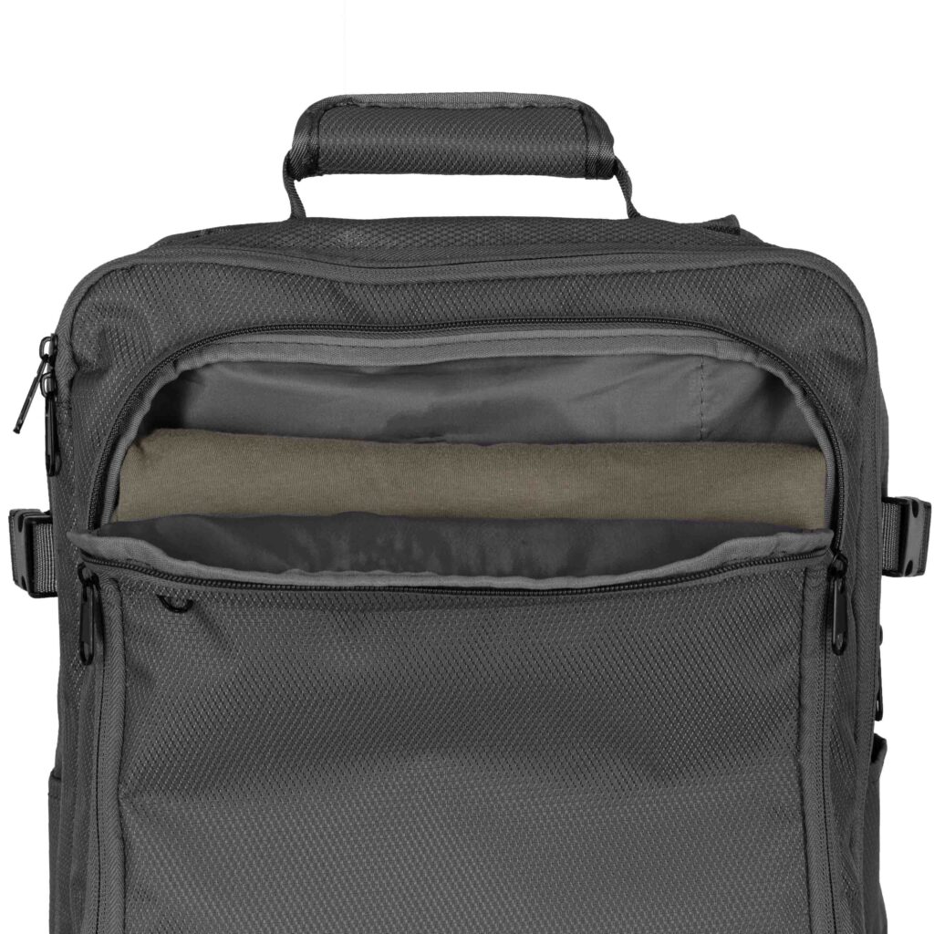 2E Travel backpack, Cabin size, polyester, EXP, 17/23l, with compartment for 16″ laptop, grey