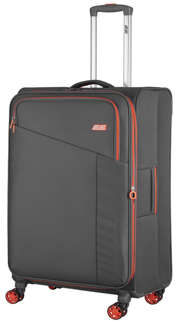 Валіза 2E, Trek, поліестер, середня, 64/78л, TSA, 4 колеса, EXP, сірий