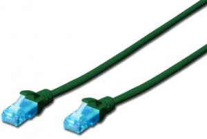 Патч-корд 2E CAT 5e, UTP, 10м, 26AWG, RJ45, 7/0.16, Cu, LSZH, зелений