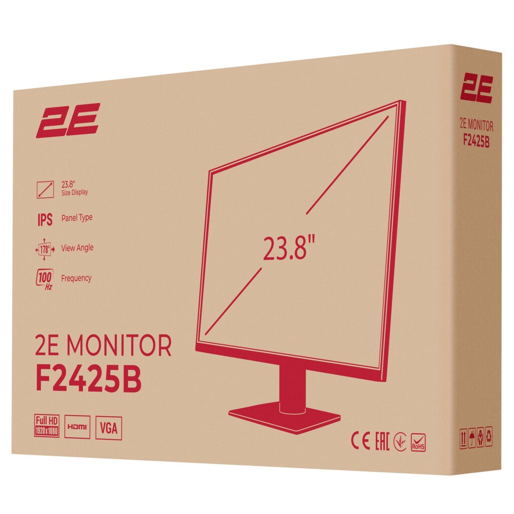 Monitor 2E 23.8″ F2425B D-Sub, HDMI, IPS, 100Hz