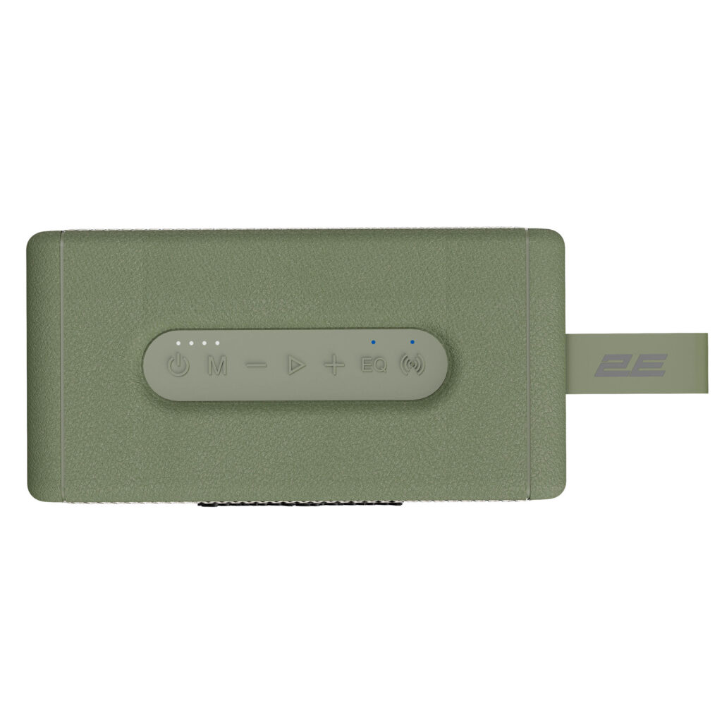 Портативная акустическая система 2E SoundLegend Mini 40Вт, BT 5.3, TWS, FLAC, MP3, WAV, EQ, Power Bank, IPX6, Зелёный