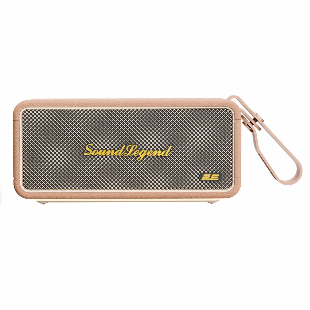 Портативная акустическая система 2E SoundLegend 80Вт, BT 5.3, TWS, FLAC, MP3, WAV, EQ, Power Bank, IPX6, RGB, Коричневый
