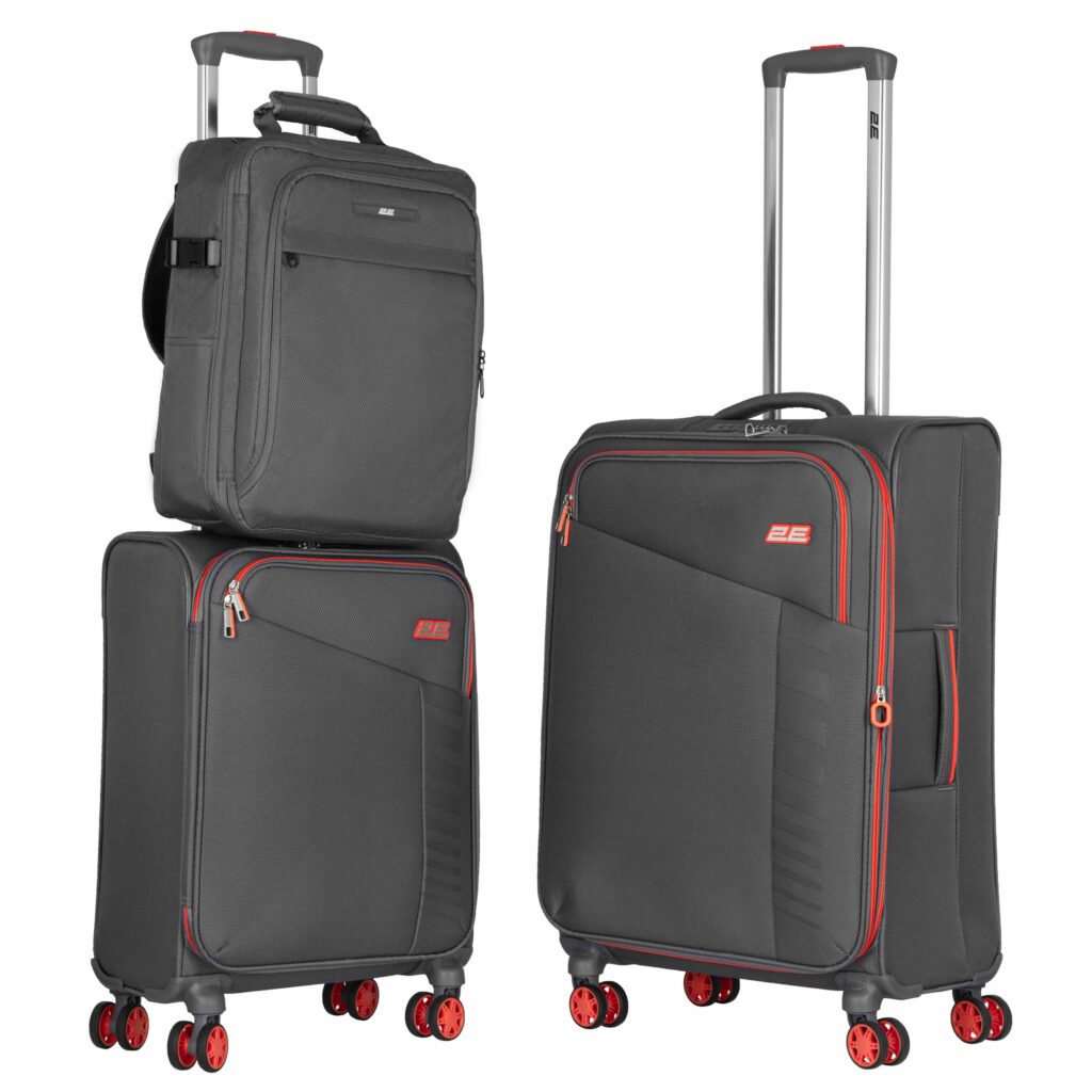 Рюкзак дорожный 2Е Trek, Cabin size, полиестр, EXP, 17/23л, с отсеком для ноутбука 16″,  серый