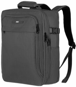 Рюкзак дорожный 2Е Trek, Cabin size, полиестр, EXP, 17/23л, с отсеком для ноутбука 16″,  серый