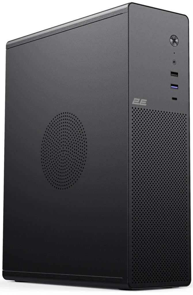 Корпус 2E Credo Slim V90B-400 з БЖ 2E TFX400, 1xUSB3.0, 1х USB 2.0, 1xUSB Type-C, 2×90мм, VGA 220мм, mATX, чорний